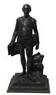 19th-C George Washington Bronze Statuette Holding Declaration Of Independence