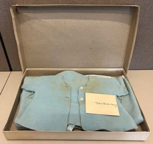 Vintage 1940/50s Beacon Baby Boy Blue Felt Sleep Clothes Set Original Box - Picture 1 of 14