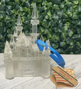 Disney Parks Clear Cinderella Castle Light Up LED Ornament Color Changing NEW - Picture 1 of 9