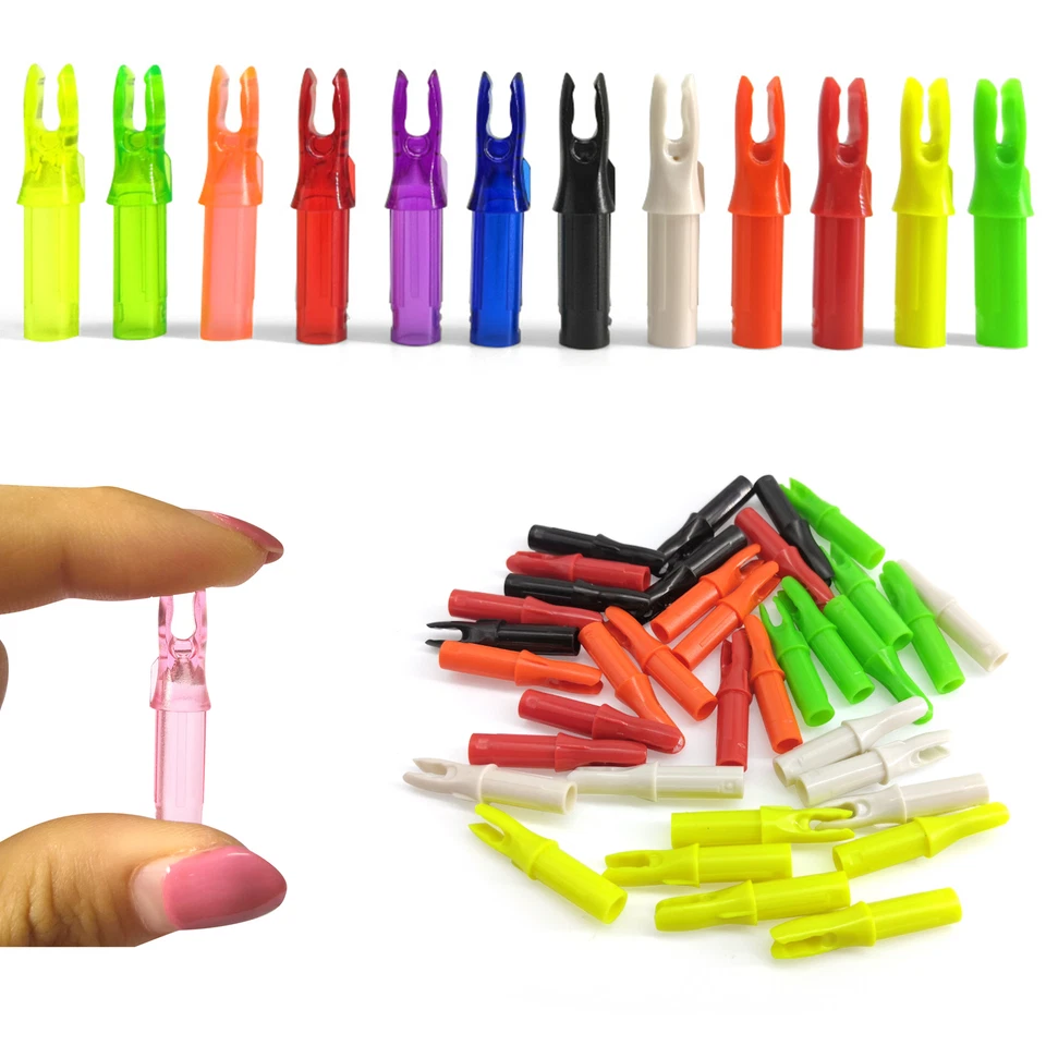 50/100 X Archery Push-in Nock For ID6.2mm Arrow Shaft DIY Bow Hunting Shooting - Image 1 of 4