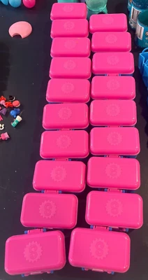 Shopkins Treasure Chest  Bright Pink Blue - MOOSE (empty, case only) - Image 1 of 4