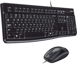 Logitech MK120 Wired Keyboard and Mouse Combo for Windows, QWERTY US Internation - Picture 1 of 3