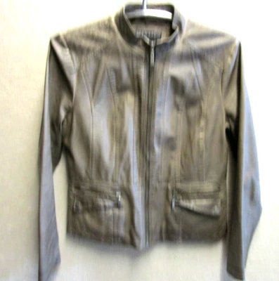 Bernardo женщин короткая куртка искусственной кожи пальто размер L зеленый молнии 💙 - Изображение 1 из 4