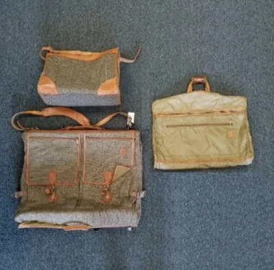🦋 Vintage Hartmann Luggage 3pc Set Tweed Leather Trim Travel Luggage HTF 🦋 - Image 1 of 4