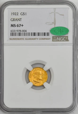 1922 $ Gold Grant Dollar MS67+ NGC CAC 946151-18 Cover