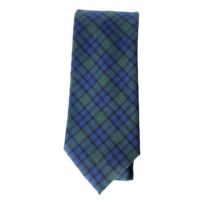 Gravata clássica xadrez de lã azul marinho verde TOMMY Hilfiger - Imagem 1 de 3