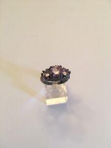 PINK SAPPHIRE Black Rhodium Plated Size 8 Ring-R3003