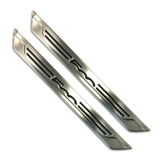 Battitacco ORIGINALE Fiat 500X set coppia anteriori alluminio logo 500 cromato  - Immagine 1 di 1