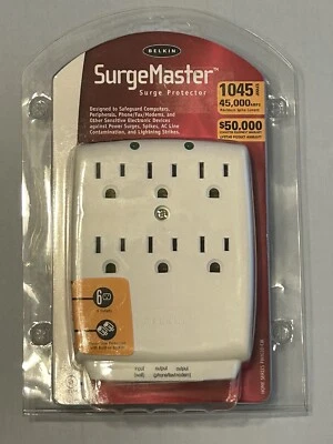 Belkin SurgeMaster Wall-Mount Surge Protector Phone/Fax/Modem Splitter F9H620-CW - Image 1 of 4