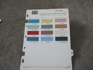 PAINT COLOUR REFERENCE 1958 FORD PAINT CHIPS - Picture 1 of 3