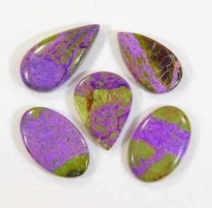 72 CT Natural Atlantisite Stichtite Mix Shape Cabochon Gemsotne Small Lot DK=130 - Picture 1 of 6