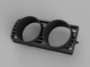 Plastic Honda Civic EP3 Double Gauge Display Holder – Right Dash Mount - Black - Picture 1 of 5