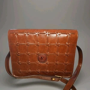 Verucci Collection Braun Echtleder Umhängetasche Handtasche Vintage 10x8 Cognac - Bild 1 von 11