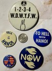 Vintage 1960s Vietnam War Protest Pinback Button Set of 5 ✌️ Peace & Pro-War