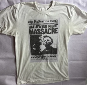 Halloween Night Massacre Michael Myers The Haddonfield Herald 1978 T-Shirt Sz M - Picture 1 of 6