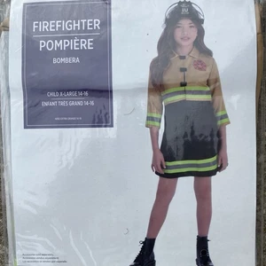 Feuerwehrmann Kleid gelb Anzug selbst Verkleidung Halloween Kinderkostüm - Bild 1 von 5