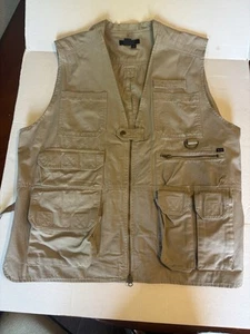 5.11 Tactical Vest Adult X-Large Brown Beige Khaki Fishing Shooting Hunting - Picture 1 of 9