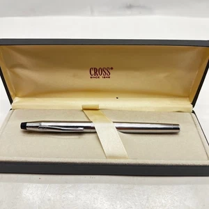 Cross Pen Set Stainless Steel Fountain pen Chrome STS 1988 - Picture 1 of 15