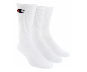 Champion Classic C Crew 3 Pairs Mens Socks Size M6-12/W8-12, Color: White - Picture 1 of 1