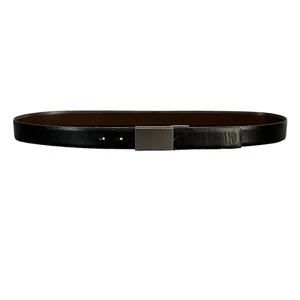 Calvin Klein Reversible Black Brown Genuine Leather Silver Buckle Belt 37"-41" - Picture 1 of 8