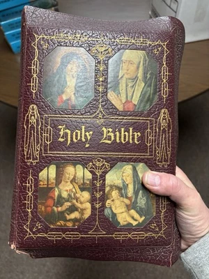 Винтажная памятная католическая Библия 1953 г. издание Marian - Изображение 1 из 4