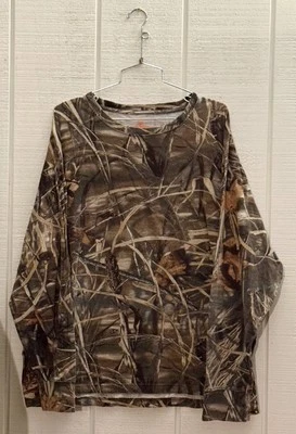Real Tree Game Winner Camouflage Camo Shirt Mens 2XL Max 4 Long Sleeve | 26x27” - Image 1 of 4