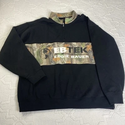 Chaqueta camuflada Eddie Bauer EBTEK Asap Worldwide para hombre XL negra cuarto cremallera calle Foto 1 de 4