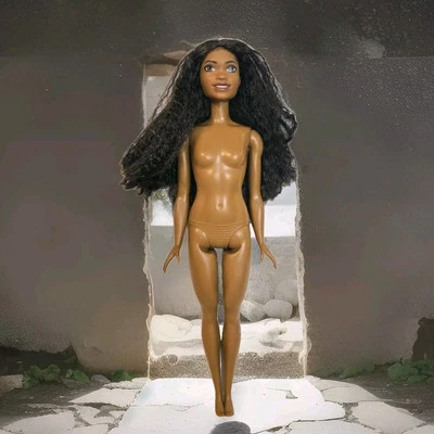 NUDE BARBIE 4 OOAK RESTYLE AMERICAN AFRICAN AA CURLY HAIR DOLL EUC C262 - Image 1 of 4