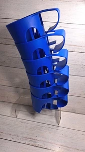 Poolside Cup Holder Fits Above Ground Pools with 2" Or Less Top Rails 6 Pack Blu - Picture 1 of 11