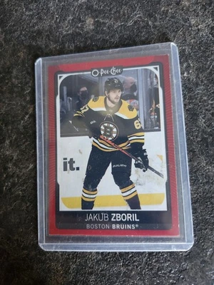 2021-22 O-Pee-Chee Red Border Jakob Zboril Card# 446 - Image 1 of 2