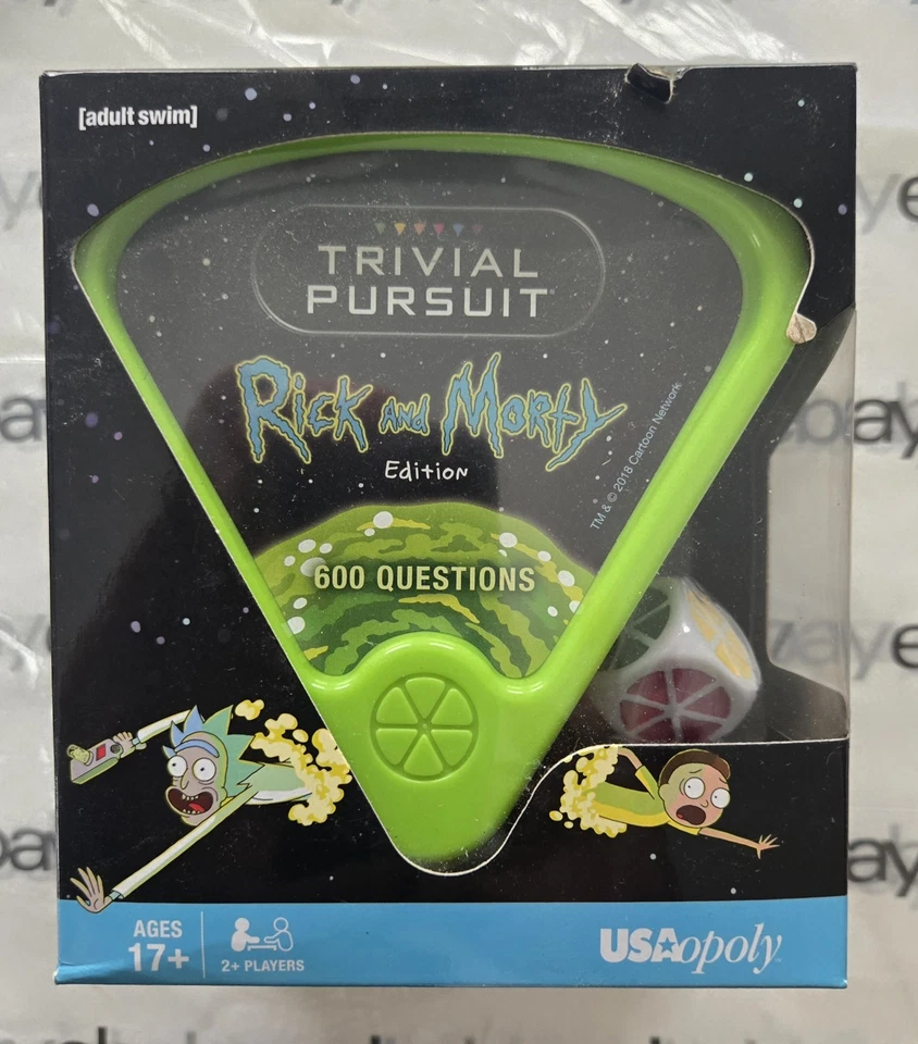 Rick and Morty Trivial Pursuit USAopoly Adult Swim Game New minor box damage - Image 1 of 4