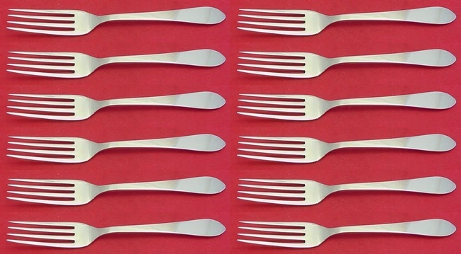 Juego de 12 tenedores de cena de plata esterlina Faneuil by Tiffany and Co 7 1/2" Foto 1 de 4