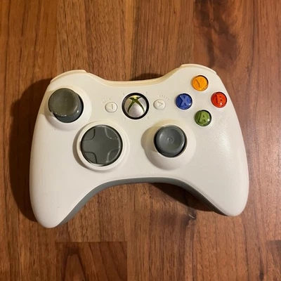 Cotroller  Microsoft Xbox 360 - Joypad - Bianco Originale Senza fili a batterie - Immagine 1 di 4