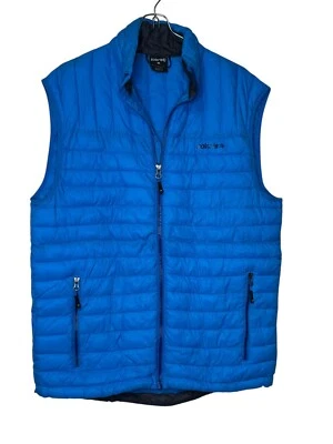 Solaris Men Vest Lightweight Quilted Puffer Outdoor Full Zip Pockets Blue Medium - Image 1 of 4