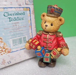 Cherished Teddies STRIKING UP ANOTHER YEAR Toy Soldier 1996 Jeffrey Figurine - Picture 1 of 5