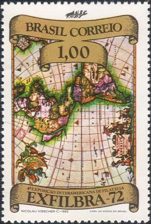 Brazil 1972 "EXFILBRA '72" Stamp Exhibition/Maps/History/StampEx 1v (n46469) - Image 1 of 1