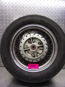 750 B KAWASAKI VULCAN EN 500 EN500 2004 OEM  REAR WHEEL & BAD TIRE  - Picture 1 of 5