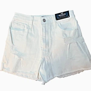 Hollister - Women's 26 Waist White Jean Shorts Ultra High-Rise Vintage Relaxed - Picture 1 of 12
