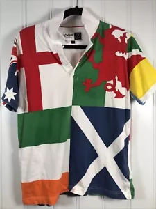 Poloshirt Baumwolle Trader Rugby Ten Nations Flags klein kurzärmelig - Bild 1 von 11