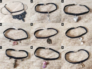 Collares gargantilla de encaje - Varios estilos: corona, hada, ala, llave, flor, mantequilla - Imagen 1 de 65
