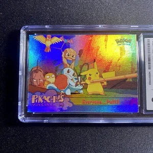CGC 8 Topps Pikachu's Vacation Everyone... ¡Tira! Tarjeta Pokémon #52 RAINBOW FOIL PSA - Imagen 1 de 3