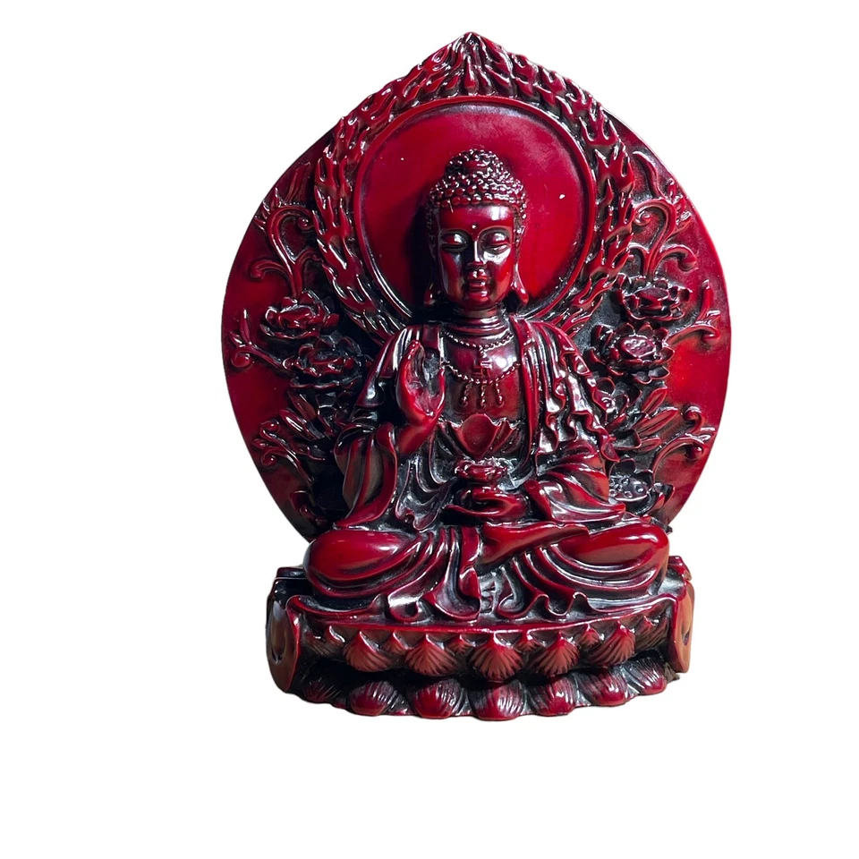 Figura de piedra de resina de Buda meditador Shakyamuni estatua tradicional de Sri Lanka Foto 1 de 4