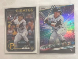 2024 Topps Henry Davis R/C  (2 Card Lot) Base & Stars Of MLB - Picture 1 of 2