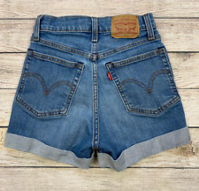 Levi's WEDGIE Short Women's Jean button Fly Jeans Shorts Cuffed Hem Size 24 J48