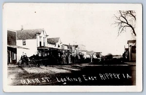 Rippey Iowa IA Main Street Looking East Real Photo Postcard RPPC c1910 - Picture 1 of 2