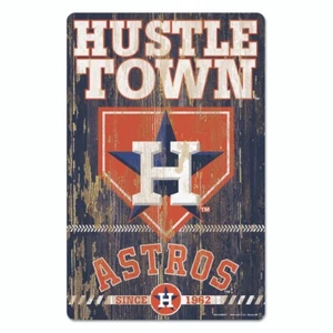 Houston Astros MLB 17" x 11" Wood Decorative Indoor Sign Wincraft - Picture 1 of 1