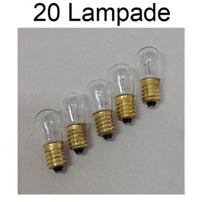 20 lampade di ricambio BIANCHE incandescenza 14V per catenaria natalizia 20 luci - Immagine 1 di 4