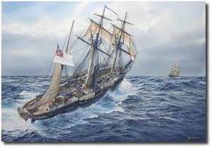 "You Can Run" (Artist Proof) by Tom Freeman - Confederate Raider C.S.S. Alabama - Imagen 1 de 1