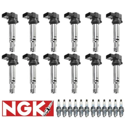 Juego de bobinas de encendido MK y bujías NGK Platinum para Audi A8 Quattro 2012-16 6,3 L Foto 1 de 4