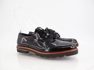 Zapatos Oxford Stuart Weitzman Metro charol negro talla 10M zapatos con cordones Foto 1 de 4